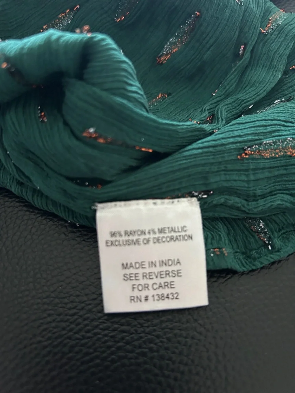 Modcloth Deep Green Short-Sleeve Printed Blouse - Picture 7 of 7